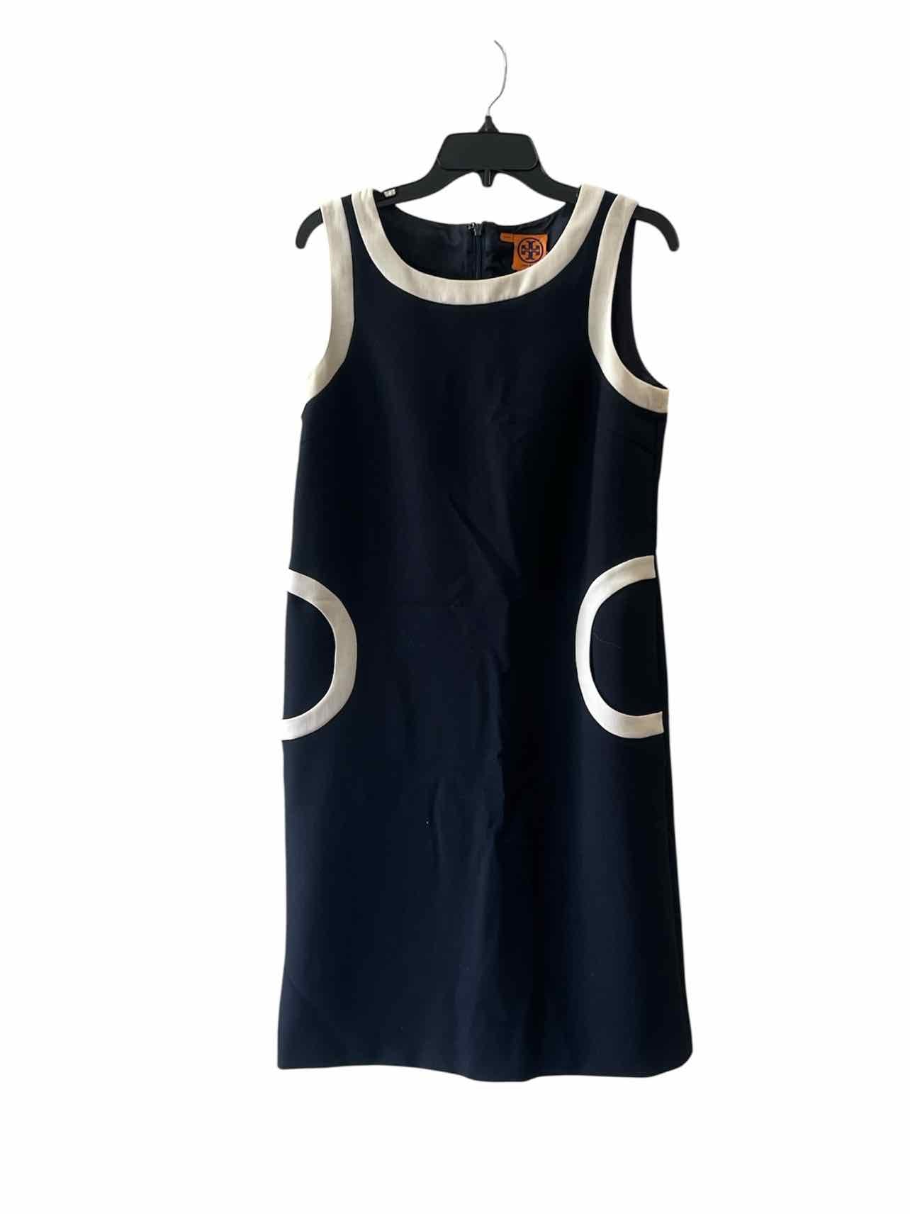 Tory Burch Navy and White Size 8 Dress