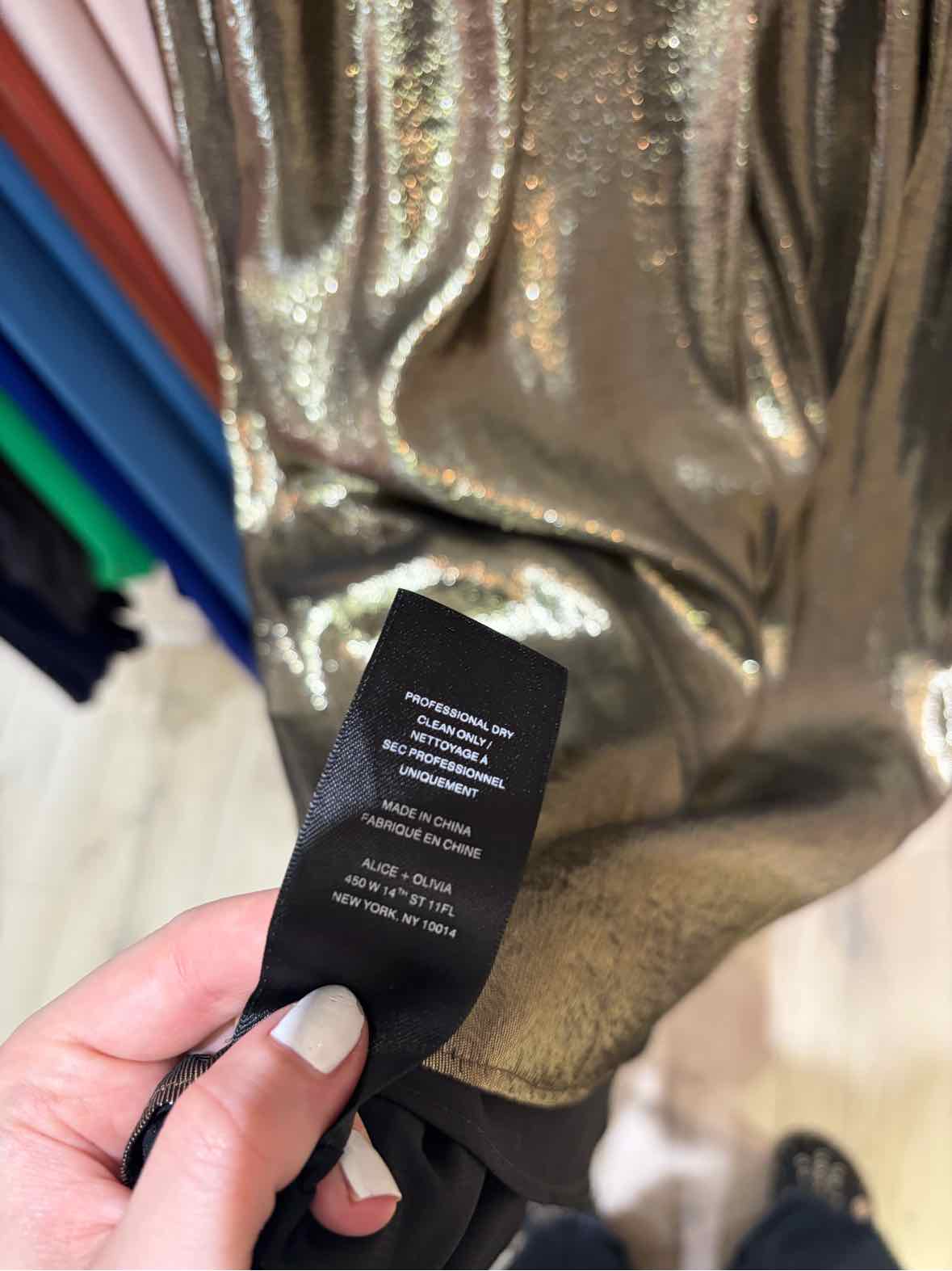 alice + olivia metallic gold Size 2 Formal