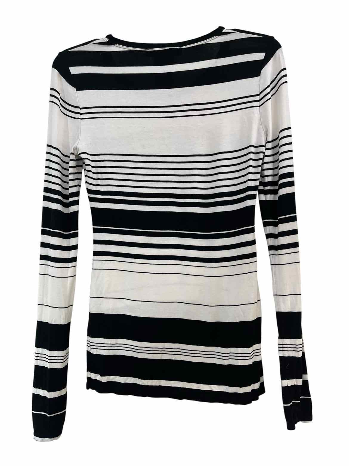 BCBG MAXAZRIA Black & White Size XXS Shirt