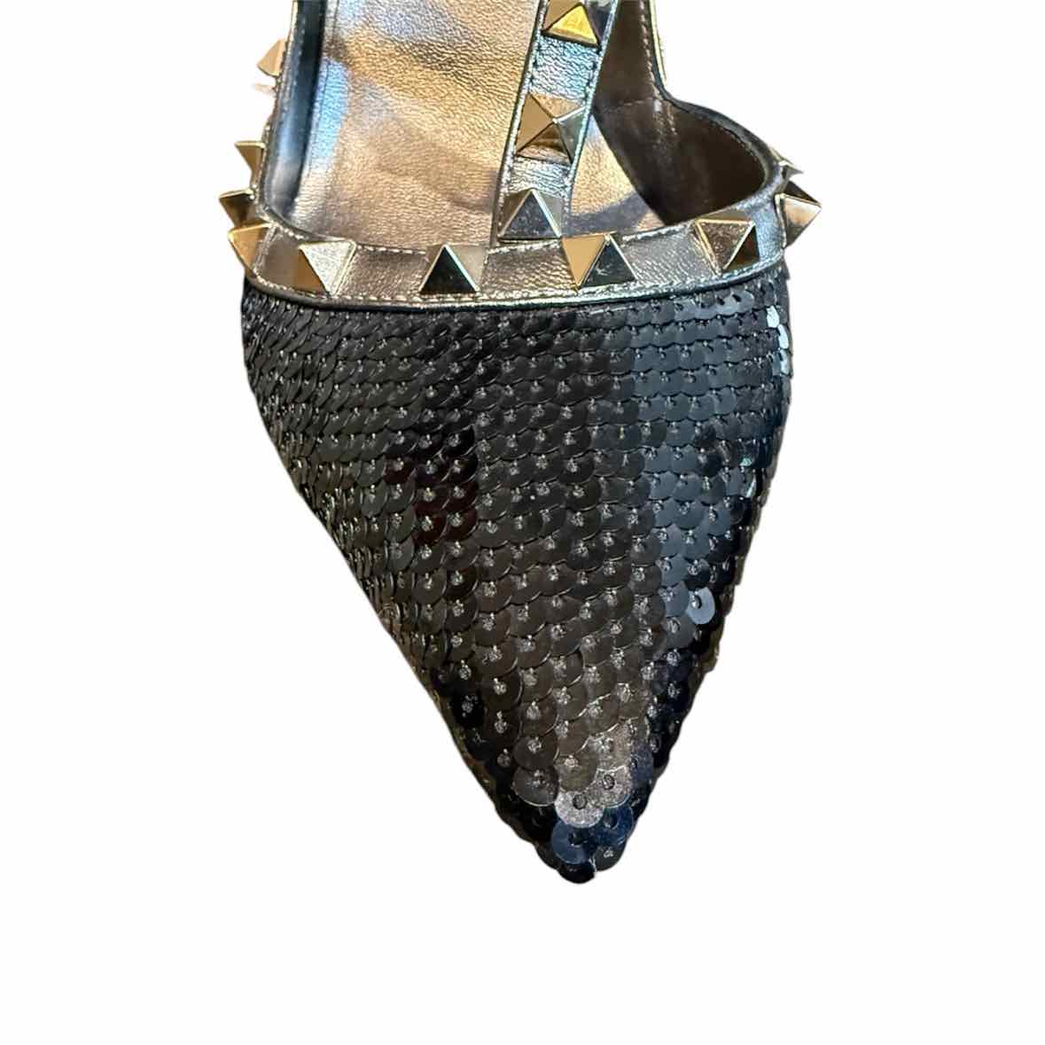 Valentino Garavani Black Multi Size 39 Shoes