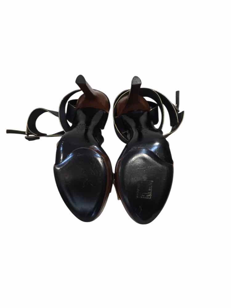 Lanvin Yellow Brown & Black Size 37 1/2 Shoes