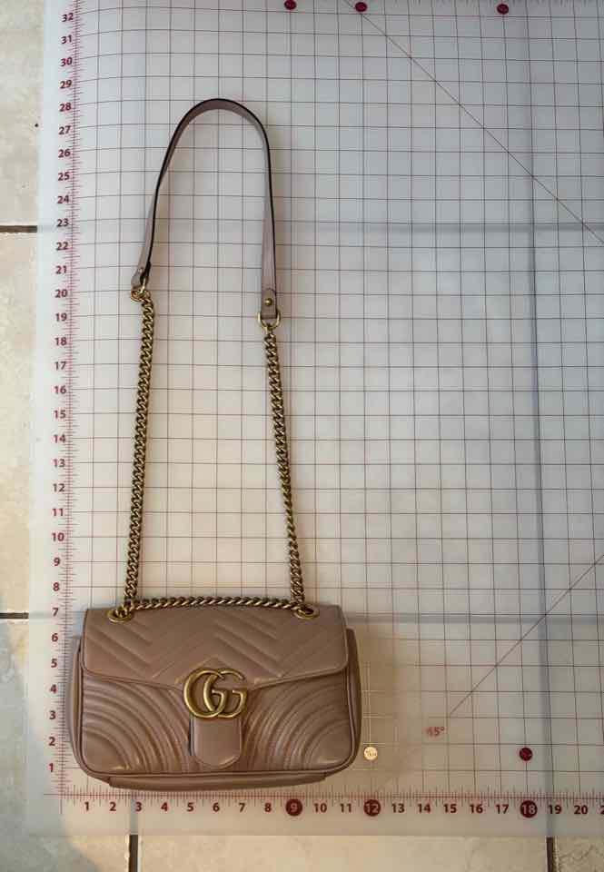 Gucci GG Marmont Small Leather Shoulder B rose mauve Handbag