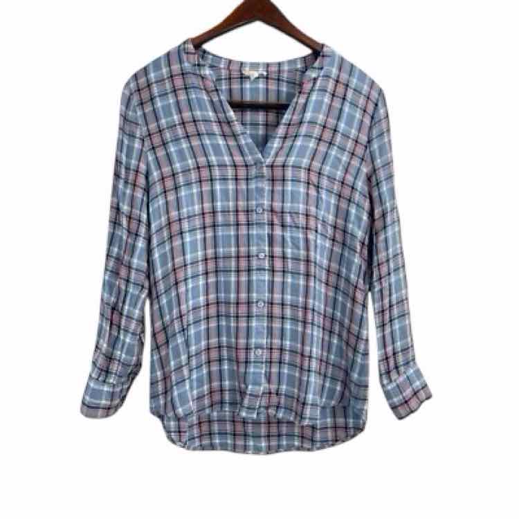 Joie Blue Plaid Size S Shirt