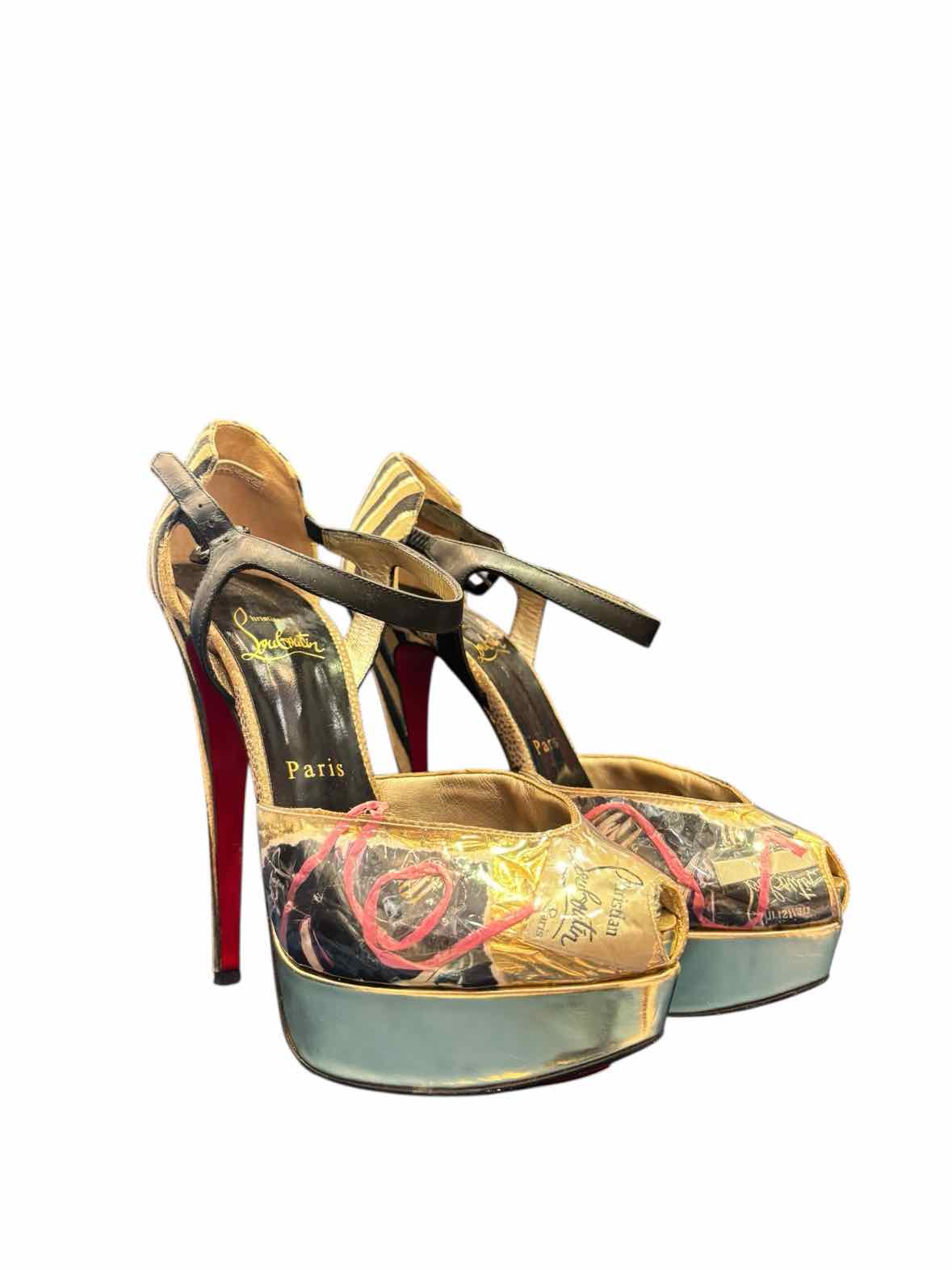Christian Louboutin Gold Multi Size 36.5 Shoes