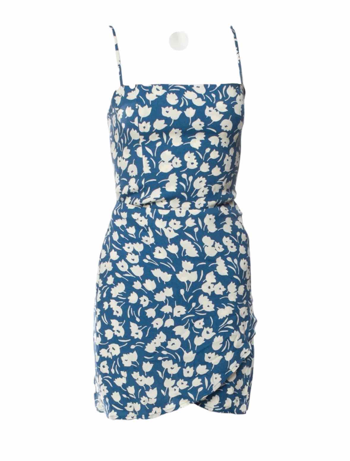 Reformation Blue and White Size 0 Dress