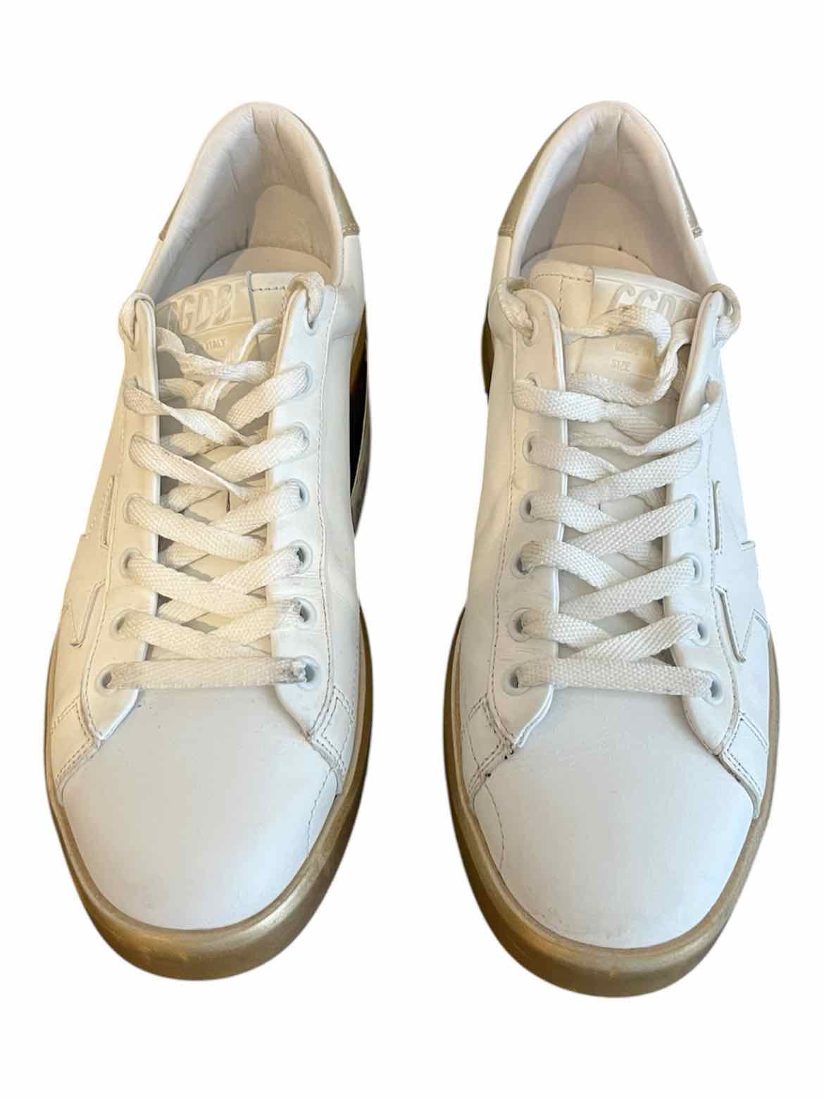 Golden Goose White and Gold Size 41 Shoes