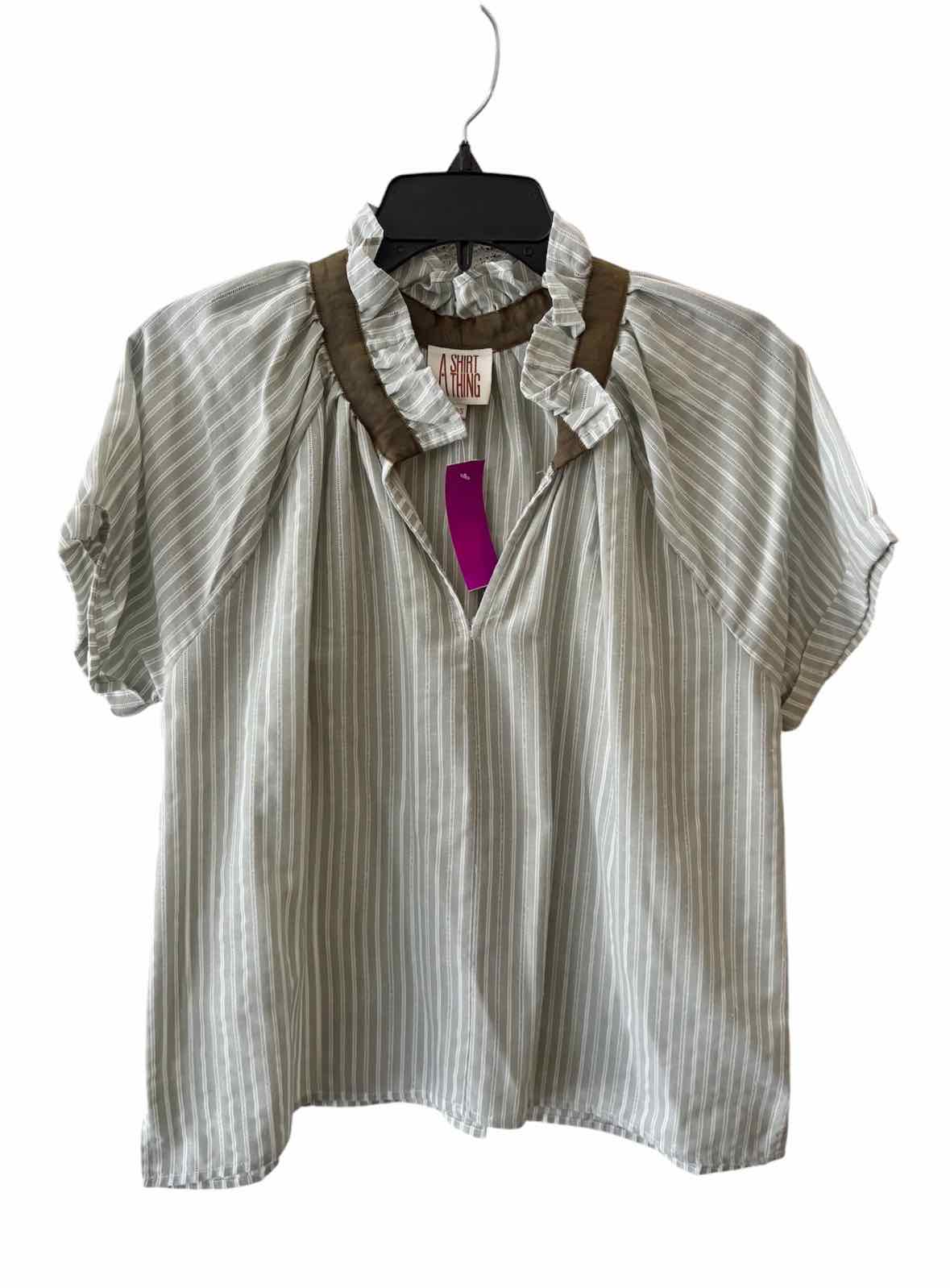 A Shirt Thing Sage Green Multi Size P/S Shirt