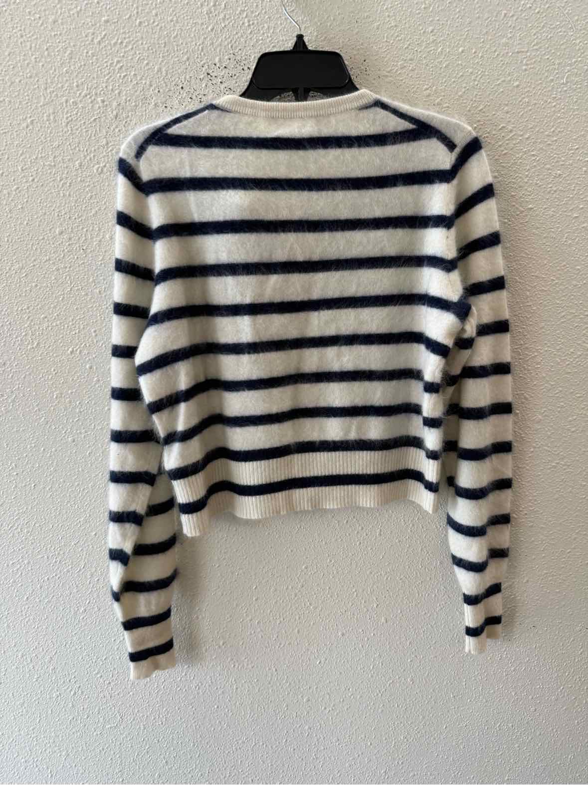 J Crew Cream and Navy Size M Cardigan