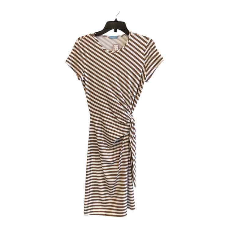 J McLaughlin White and Brown Size S Dress