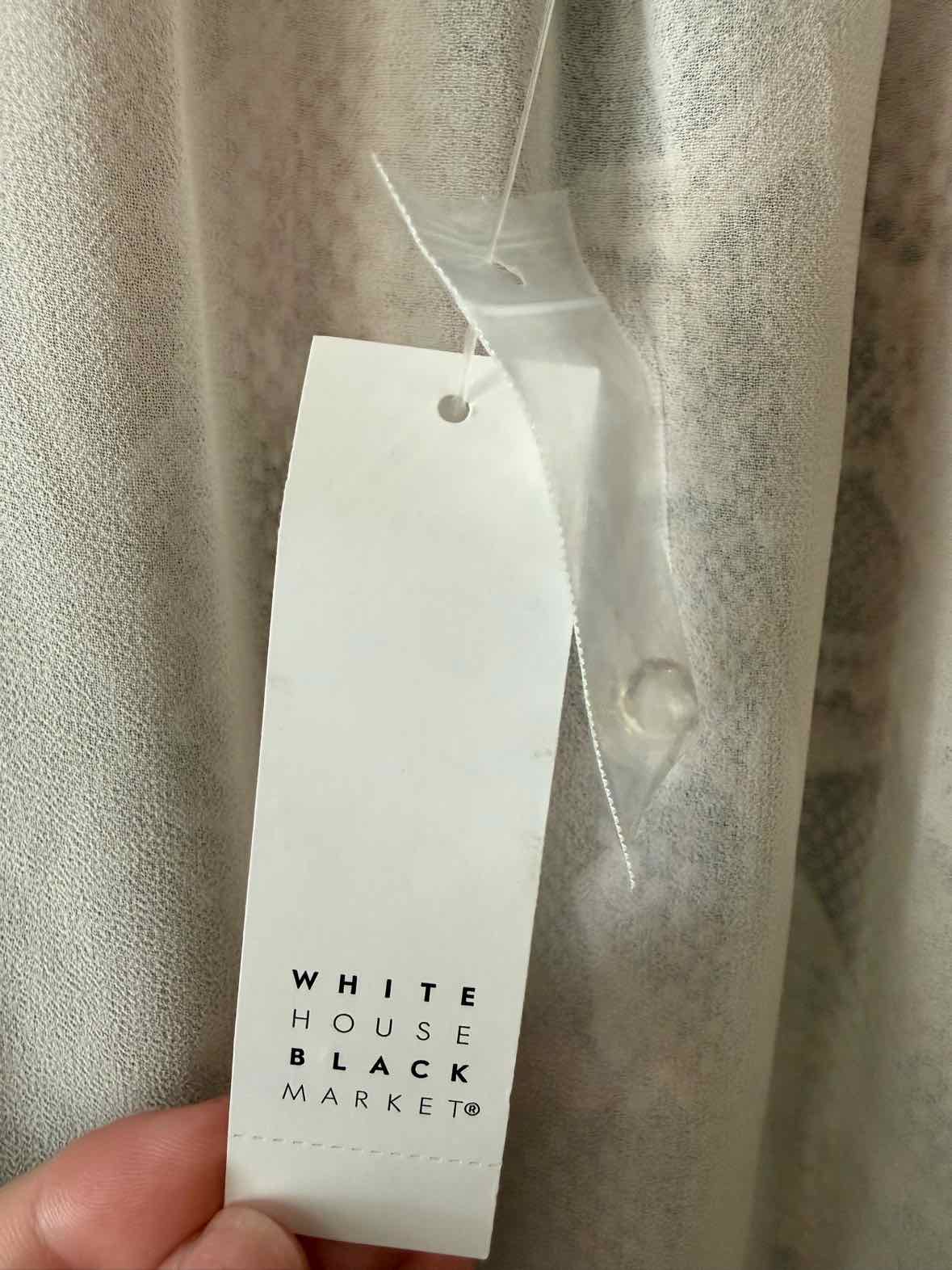 White House Black Market Ecru and Tan Size 8 Shirt