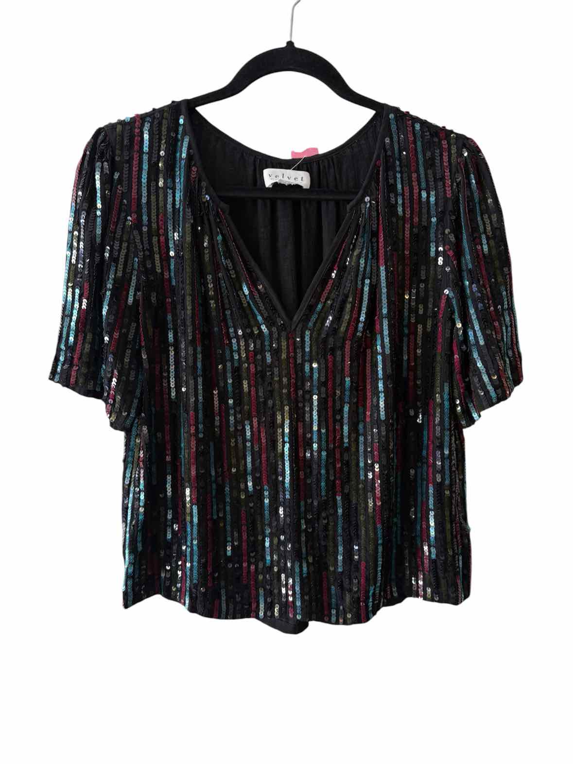 Velvet by G&S Black Multi Size XS Shirt