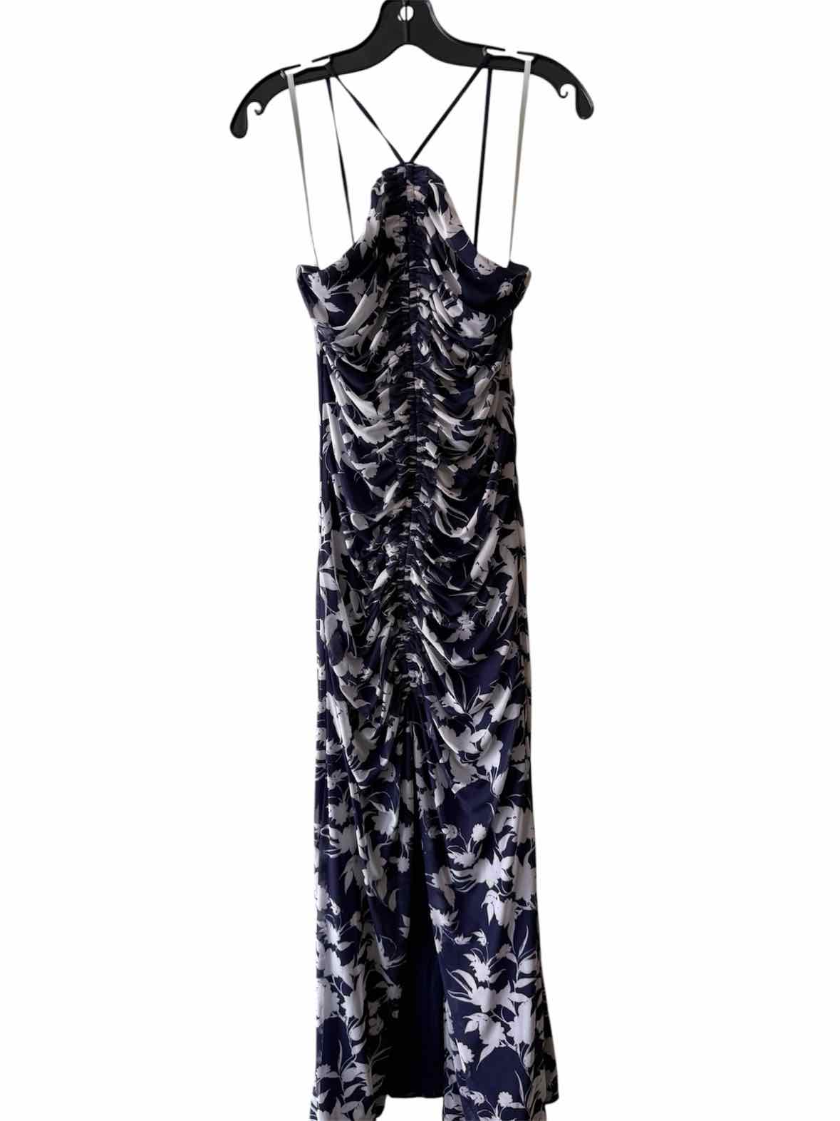 ML Monique Lhuillier Blue and White Size 4 Dress
