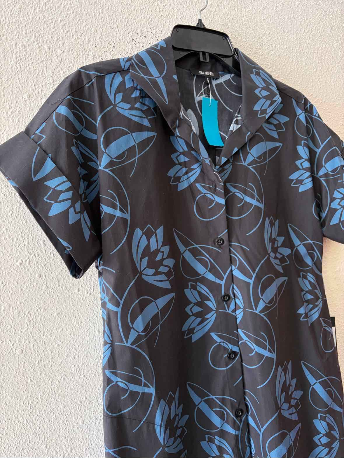 KAL RIEMAN Grey and Blue Size S Dress