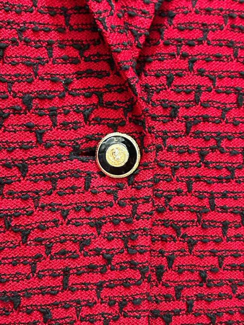 st john Red and Black Size 2 Blazer