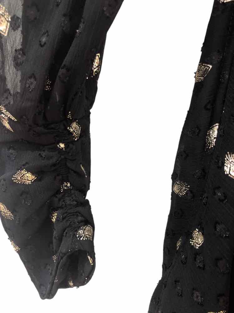 Misa Black and Gold Size XS Dress