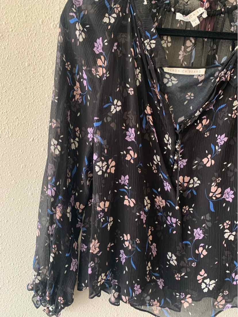 Veronica Beard Black Multi Size 8 Shirt