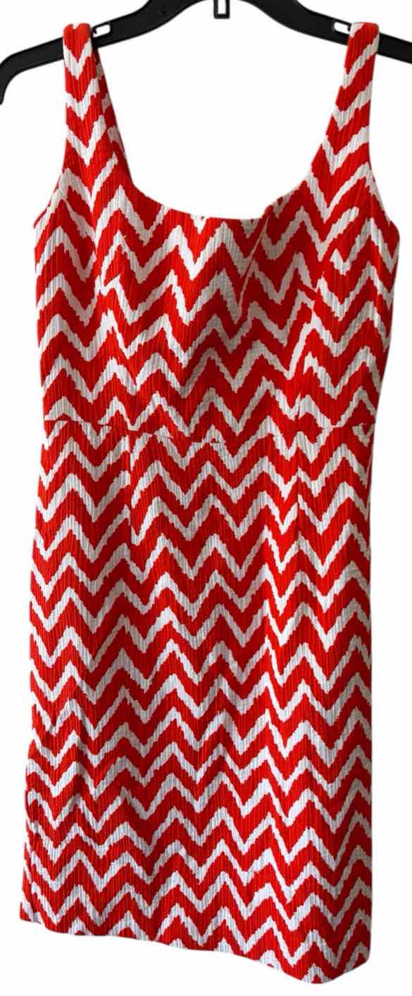 Milly White and Orange Size 2 Dress