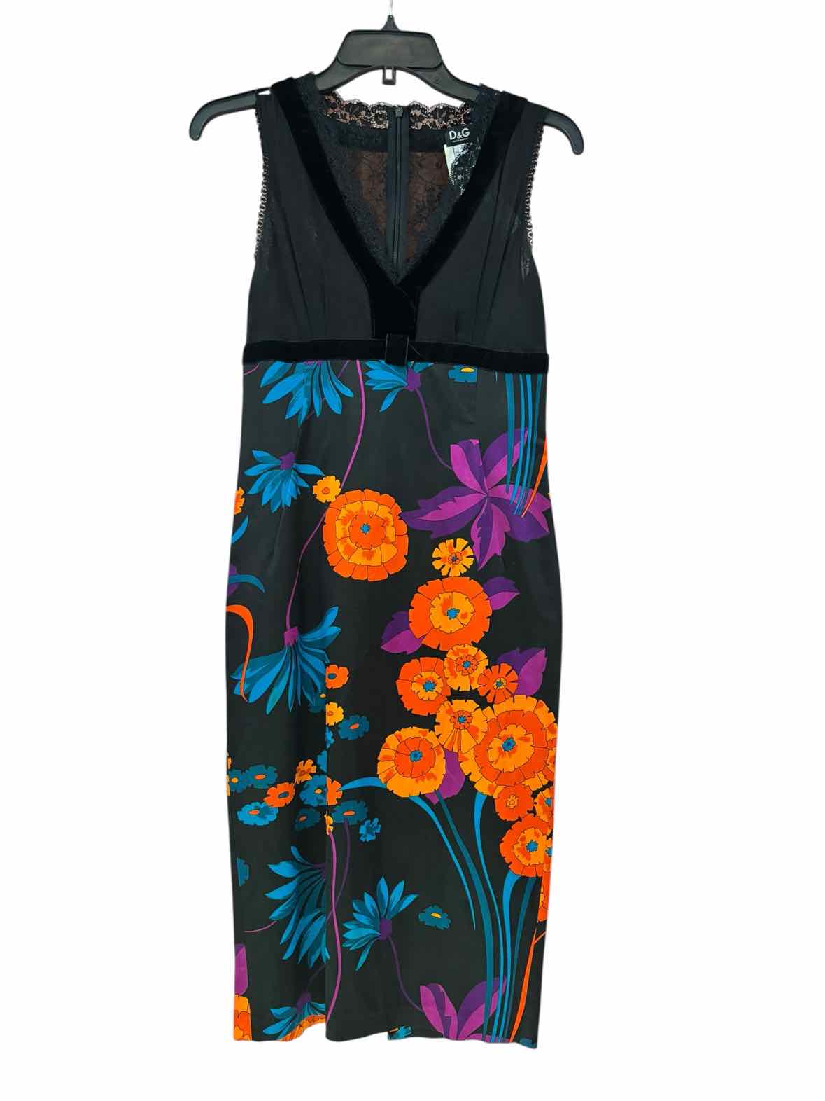 Dolce & Gabbana Black/multi Size 40 Dress