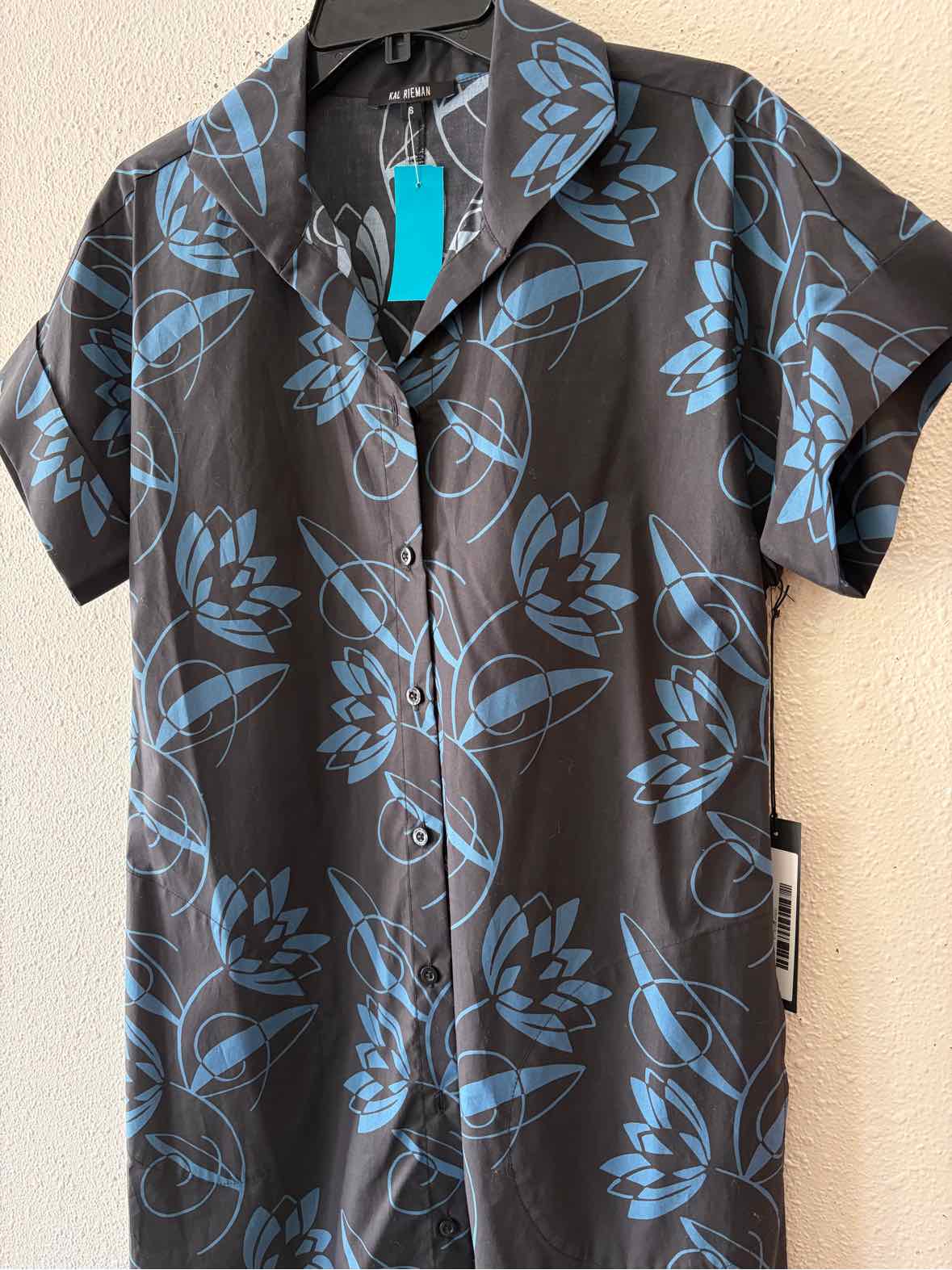 KAL RIEMAN Grey and Blue Size S Dress