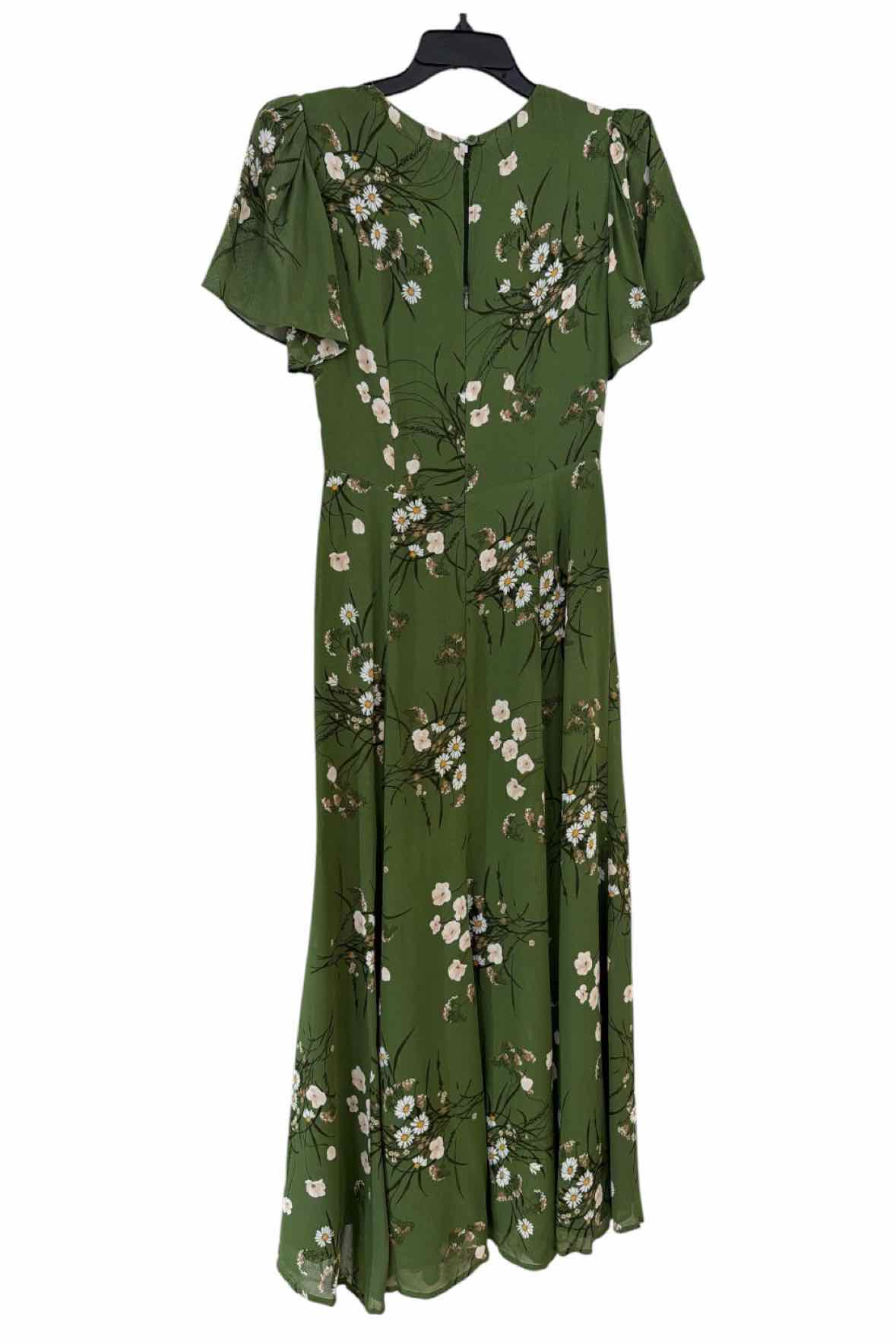 Reformation Green and Floral Size 0 Dress