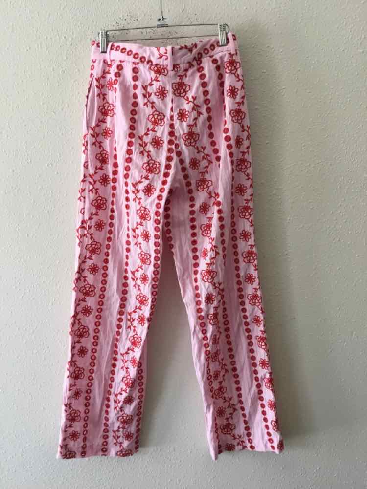 Zara Pink and Red Size S Pants