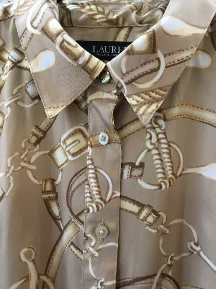 Lauren Ralph Lauren Beige and Cream Size 6 Dress