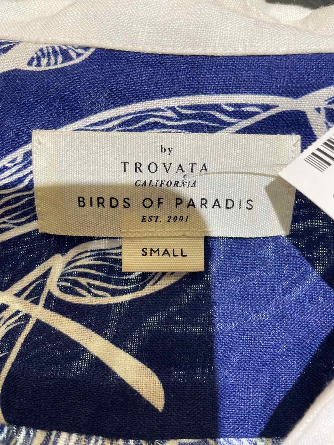 Trovata Navy and White Size S Shirt