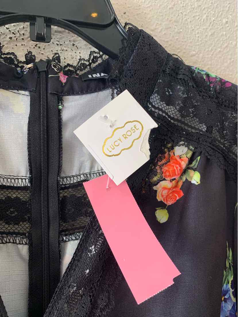 INA Black Multi Size S Dress