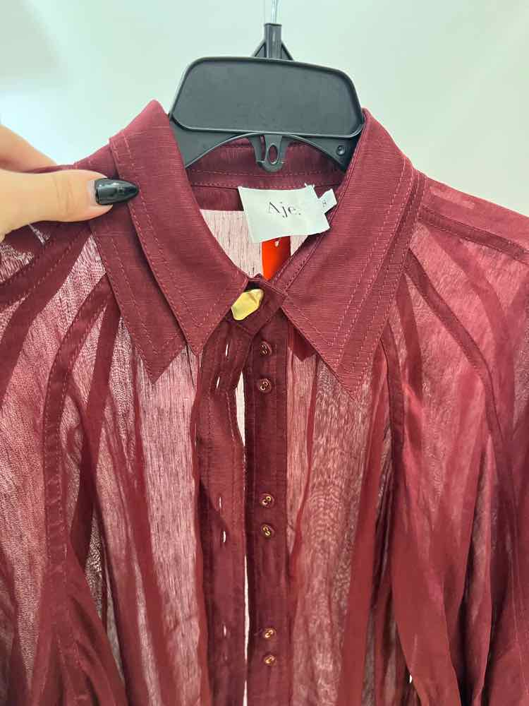 Aje. Burgandy Size AU8/US4 Shirt