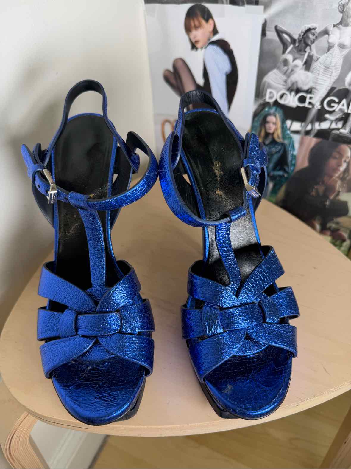 Saint Laurent Royal Blue Size 38.5 Shoes