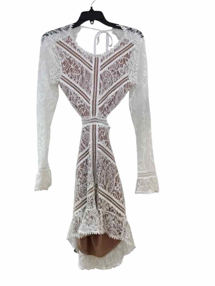 For Love and Lemons Nude and White Size S Dress