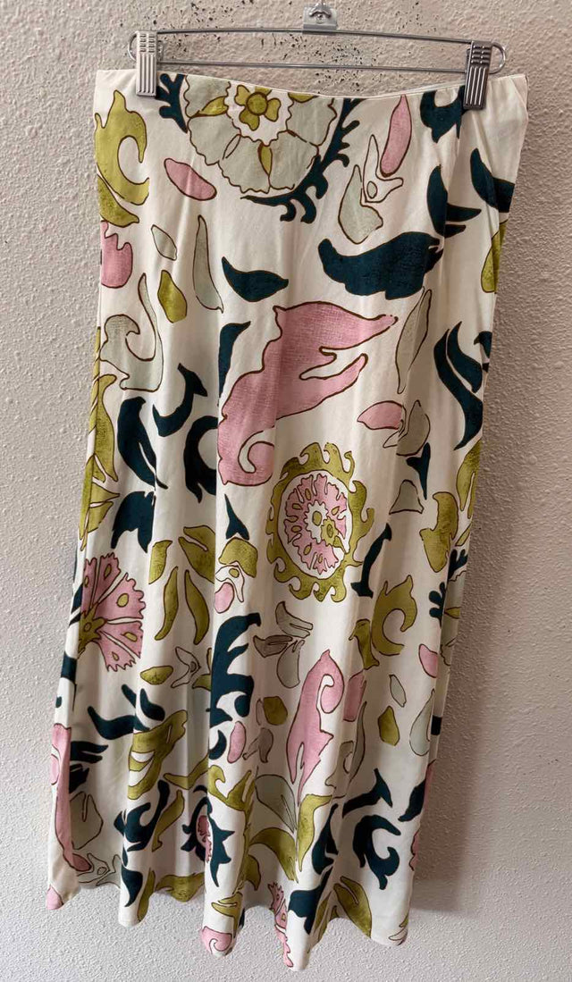 First Chance Collection Ivory Multi Size L Skirt