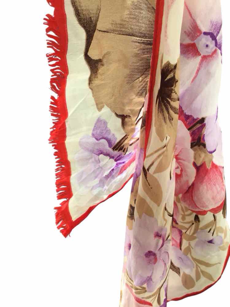 Oscar de la Renta Pink and Purple Scarf