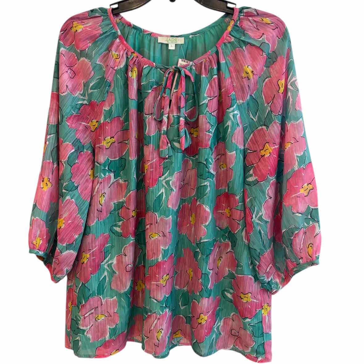 Jade Melody Tam Pink and Green Size L Shirt