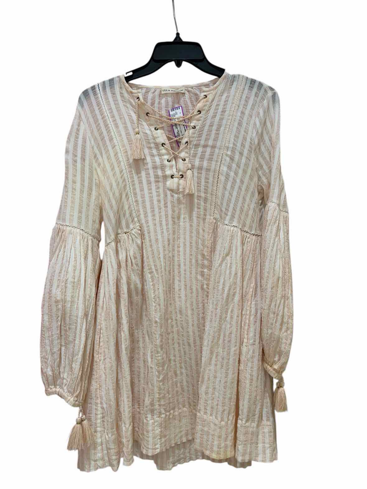 ULLA JOHNSON White and Pale Pink Size 0 Dress