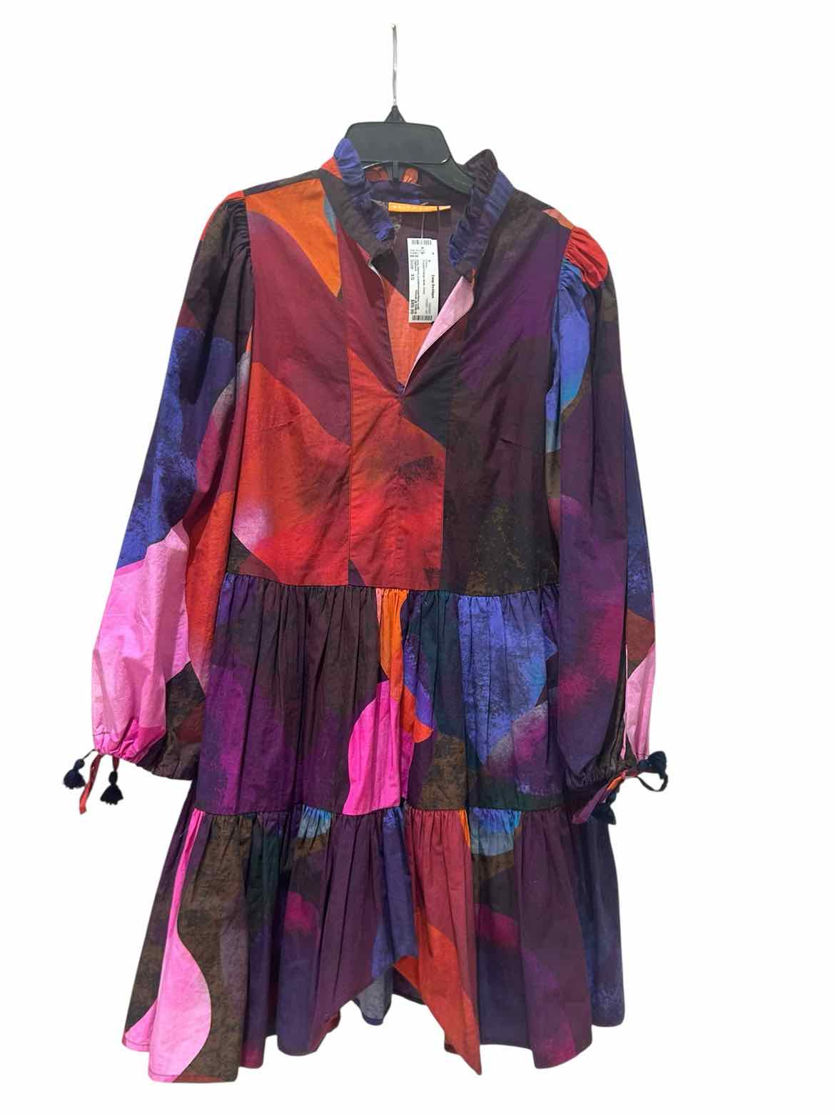 Oliphant Purple/Orange Multi Size XS Dress