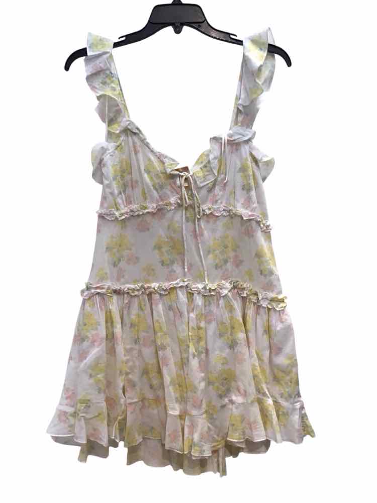 Love Shack Fancy White and Yellow Size XS Dress