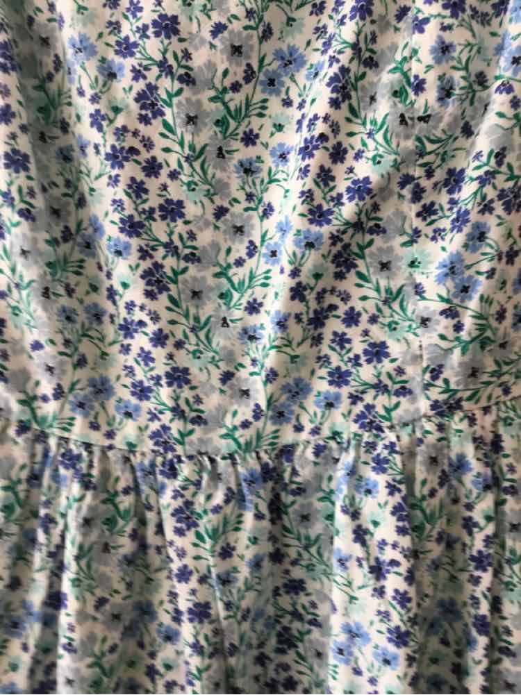 J Crew Factory White and Blue Size 2 Dress