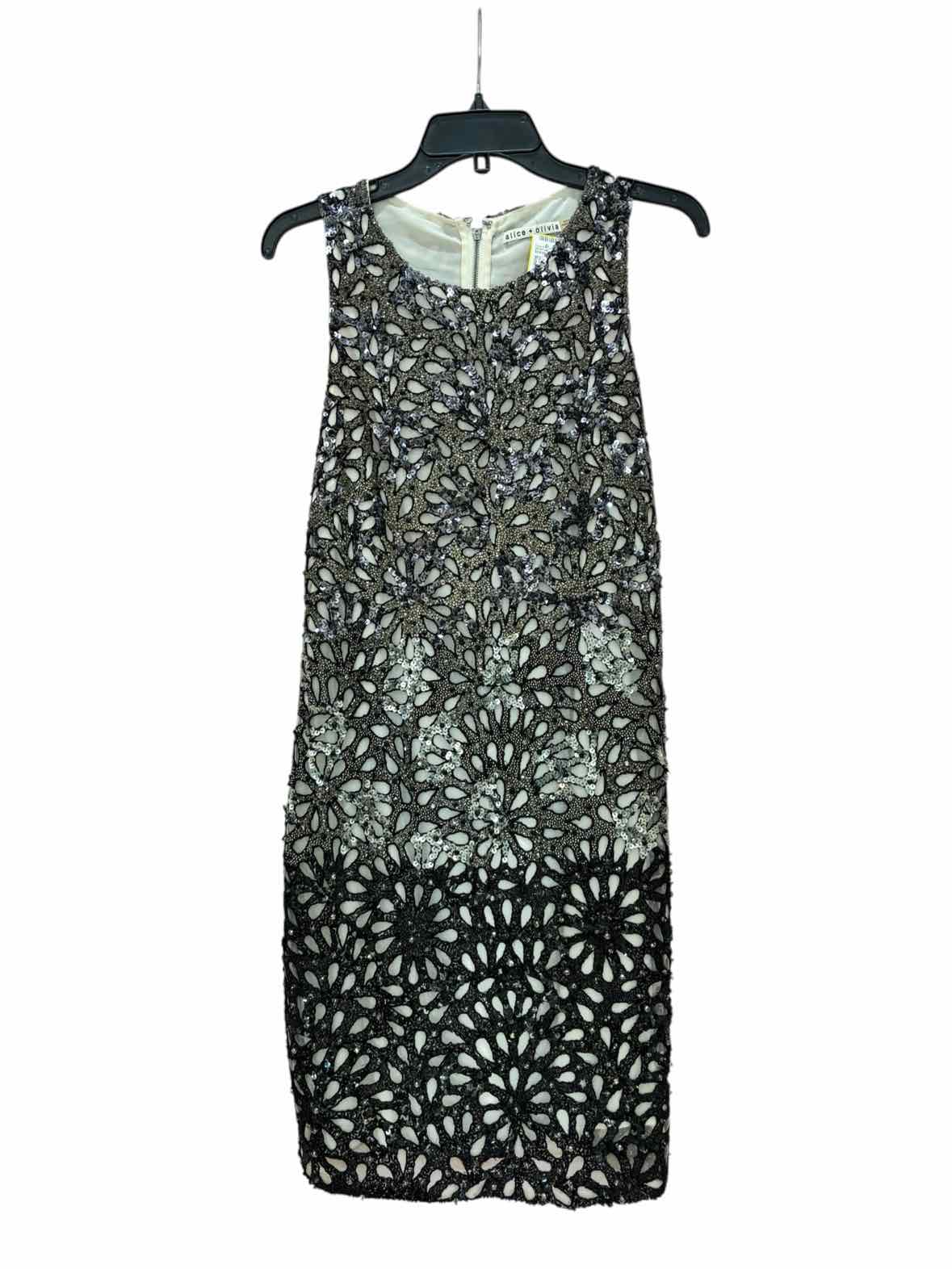 alice + olivia grey and navy Size 10 Dress