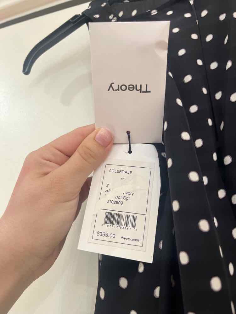 Theory Black and white Size 2 Dress