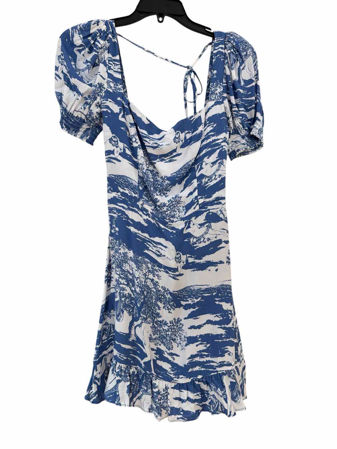 Reformation Blue and White Size 0 Dress