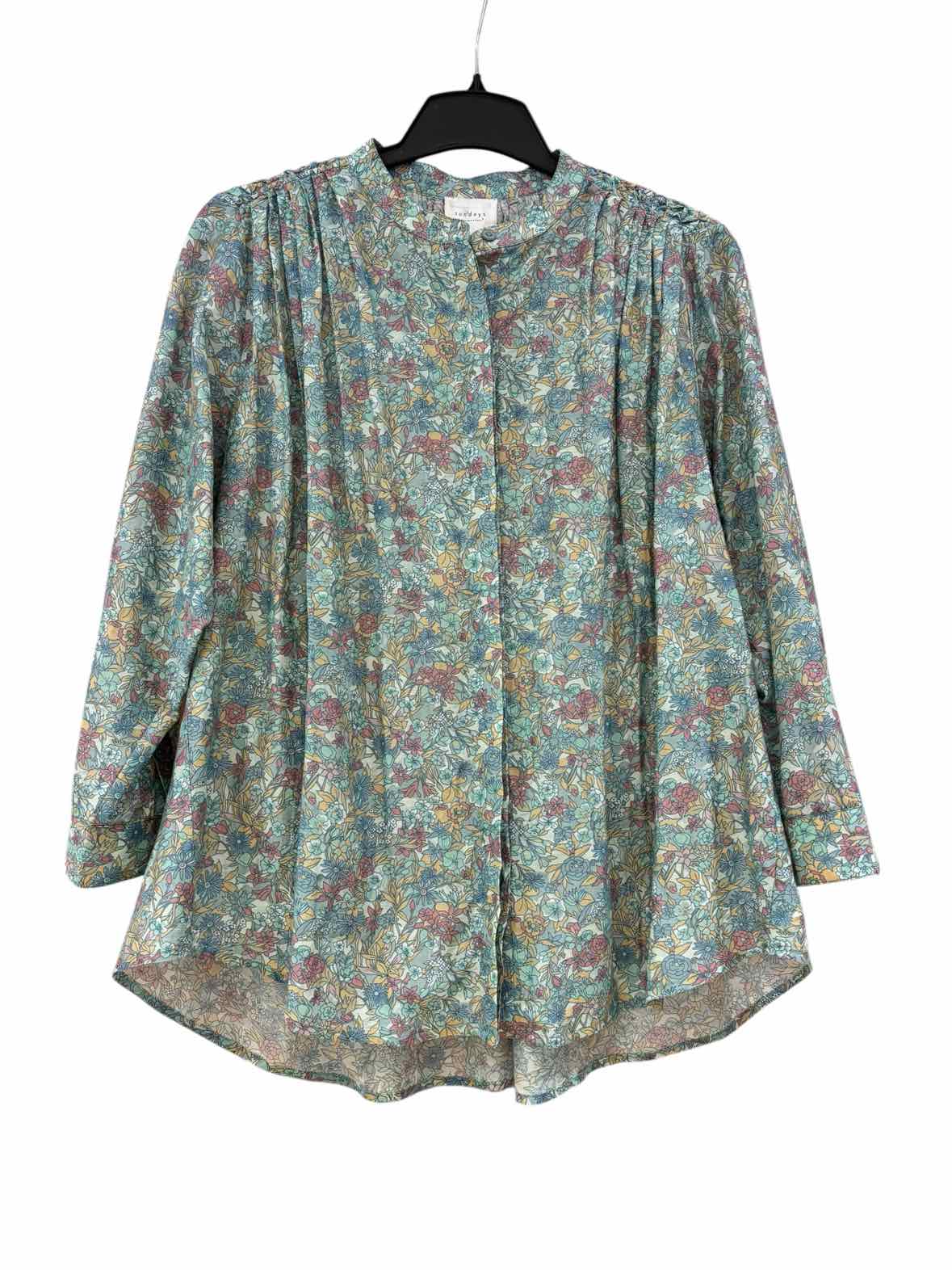 Sundays Blue Green Multi Size XS Shirt