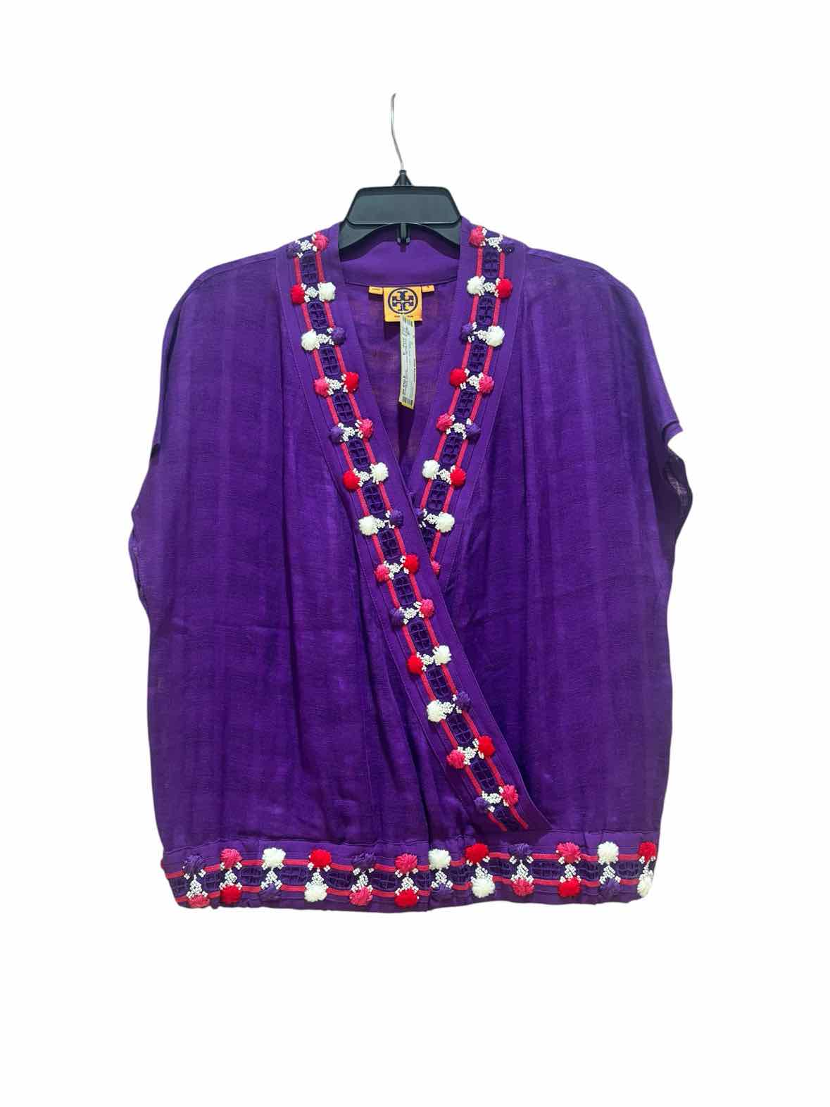 Tory Burch Purple Multi Size 4 Shirt