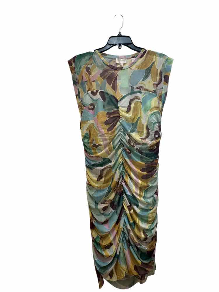 Ted Baker Green and Floral Size 3 Dress