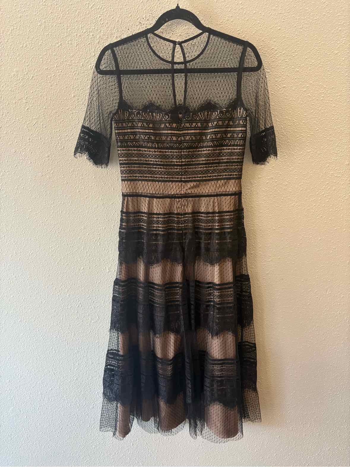 Catherine Deane Black and nude Size 6 Dress