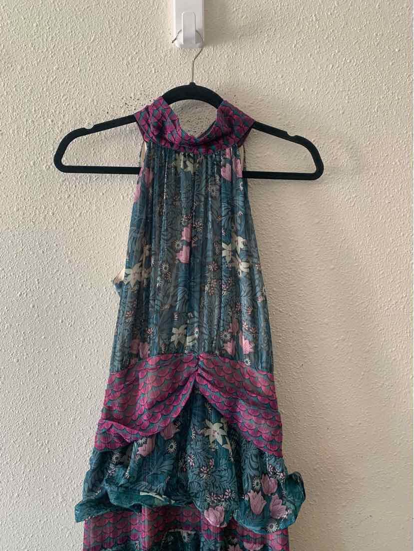 Eliatt Fuschia & Teal Size L Dress