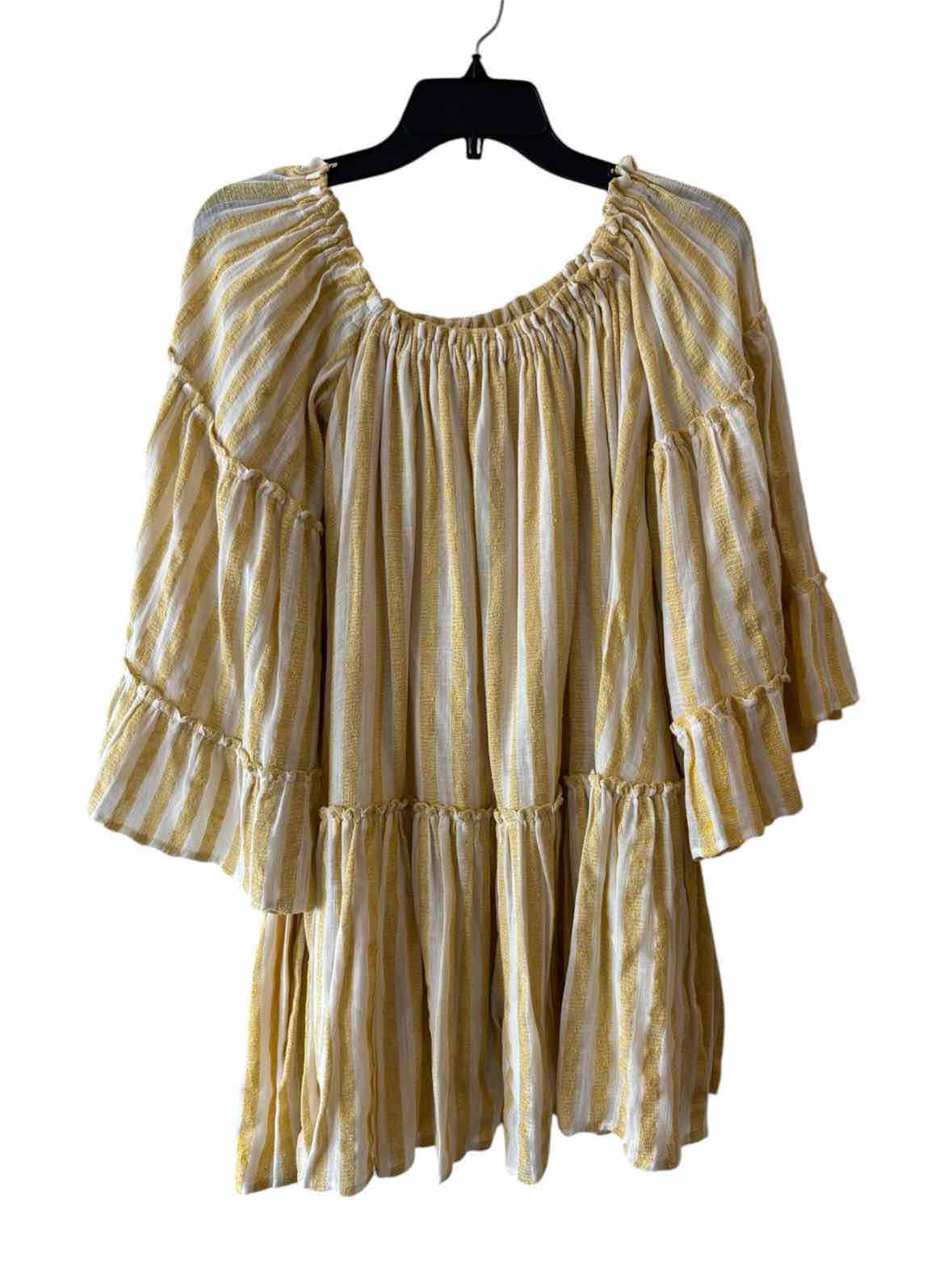 sundress White and Yellow Size 0S Dress