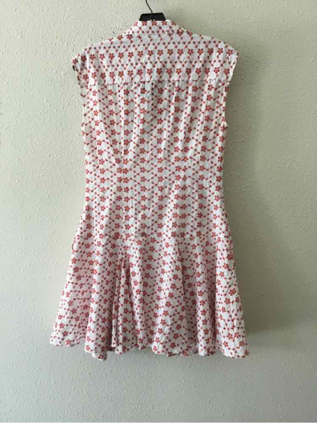 J Crew White and Red Size 6 Dress