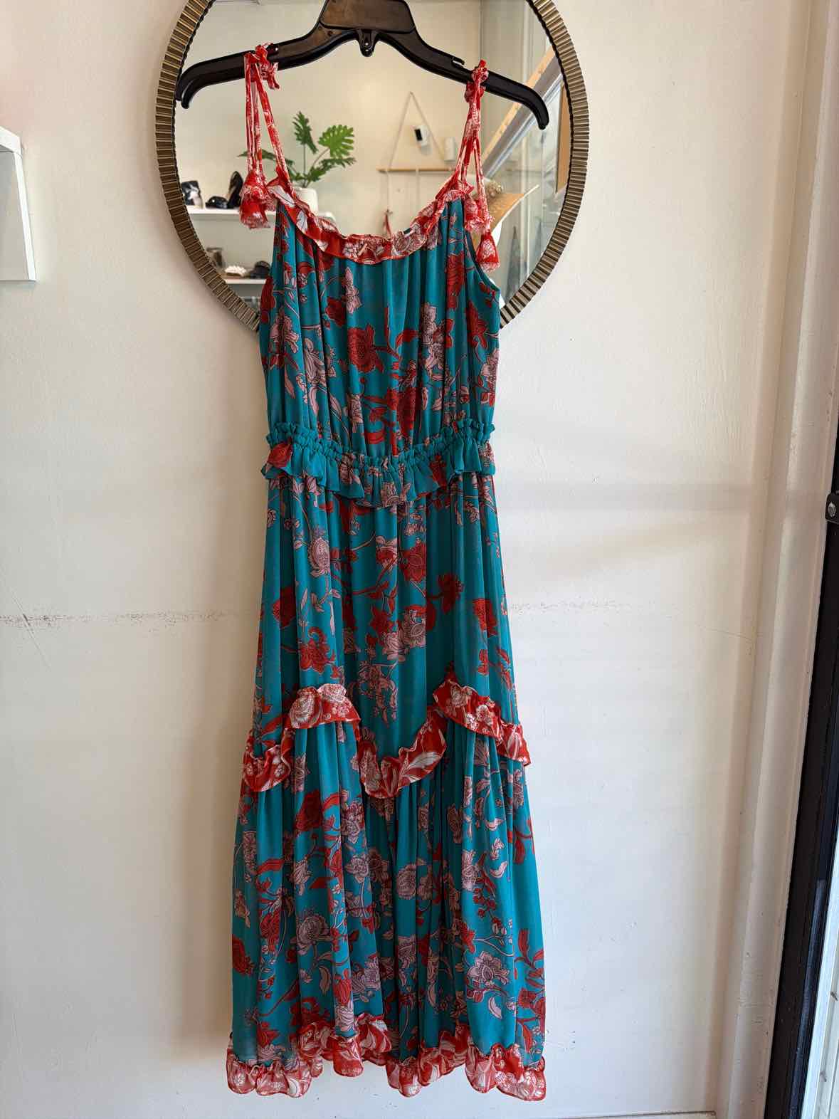 Misa Teal and red Size M Dress