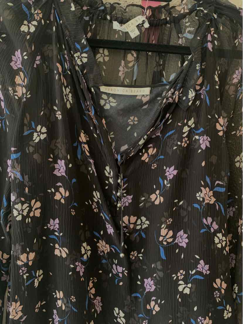 Veronica Beard Black Multi Size 8 Shirt